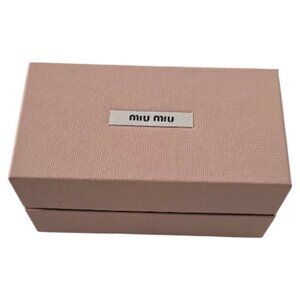 Miu miu authentic pink box sunglasses or jewelry 7" by 4"  logo pattern inside